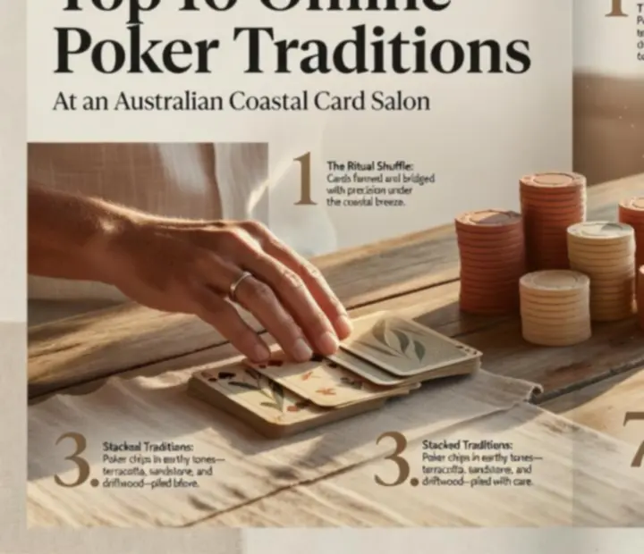 Editorial magazine-style layout celebrating poker traditions